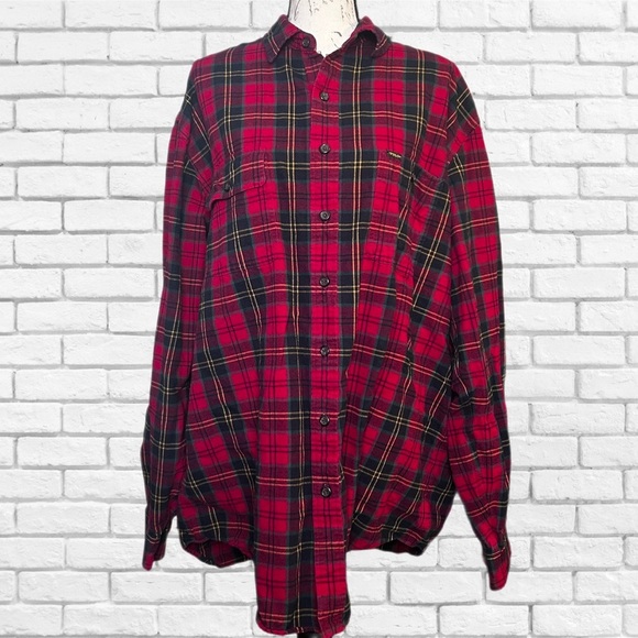 Ralph Lauren Red and Black Casual Button Down Shirt - Picture 1 of 5